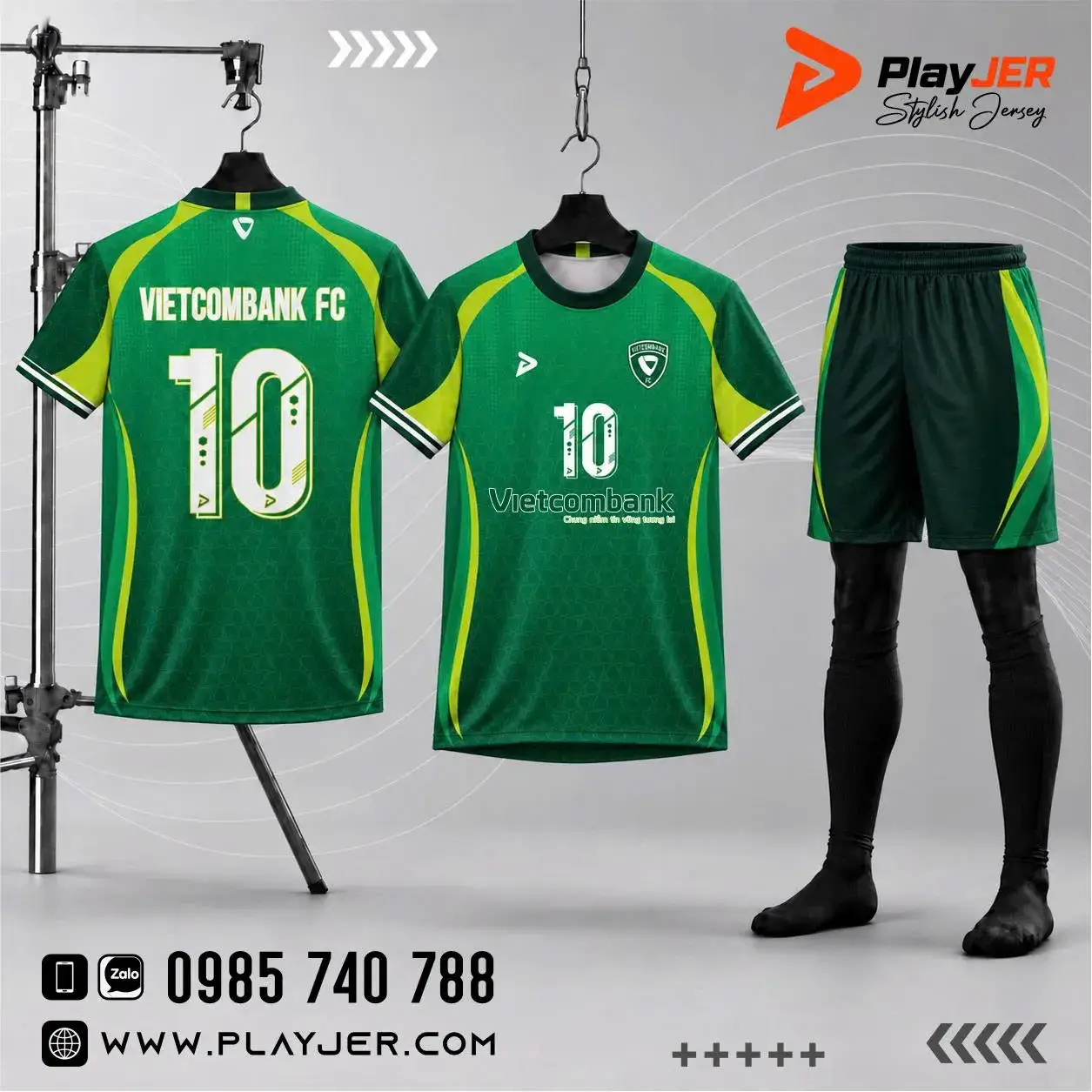 Áo bóng đá thiết kế ngân hàng Vietcombank | PLAYJER