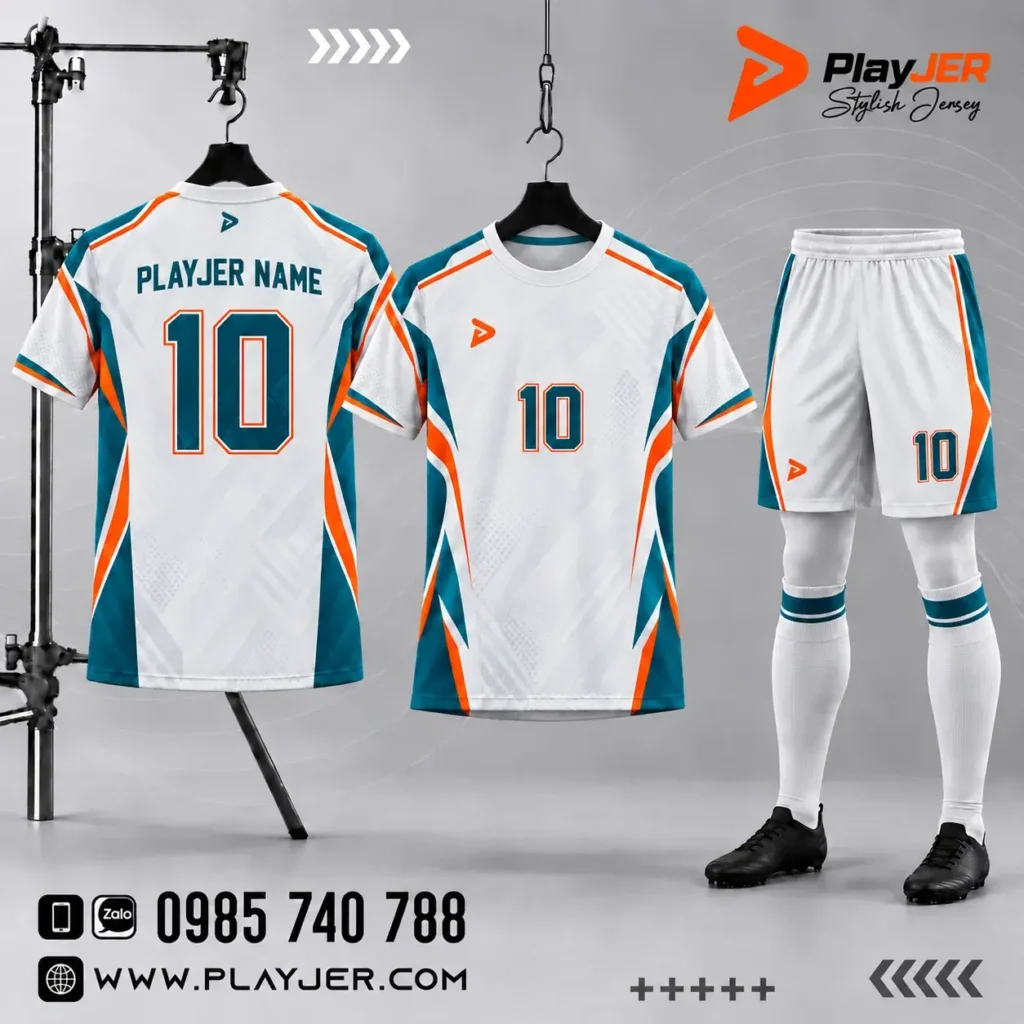Áo bóng đá thiết kế Aqua Flash| PLAYJER