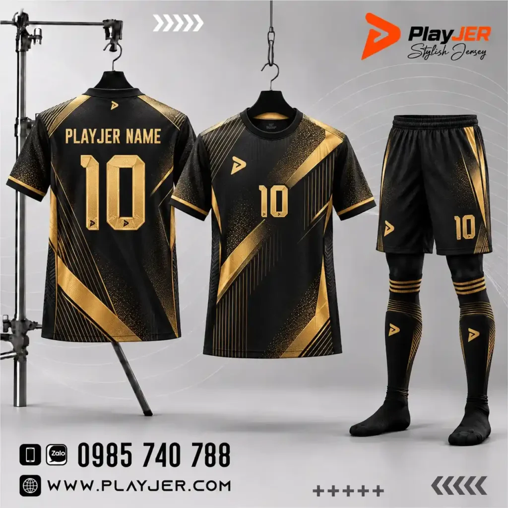 Áo bóng đá thiết kế Black Gold | PLAYJER