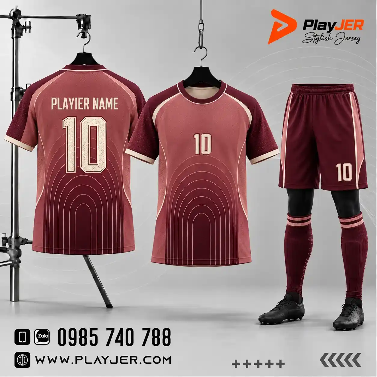 Áo bóng đá thiết kế Crimson Arch | PLAYJER