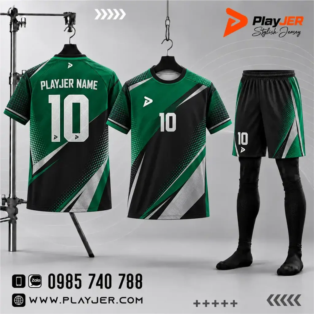 Áo bóng đá thiết kế Emerald Strike | PLAYJER