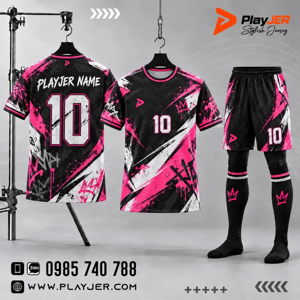 Áo bóng đá thiết kế Neon Pink | PLAYJER