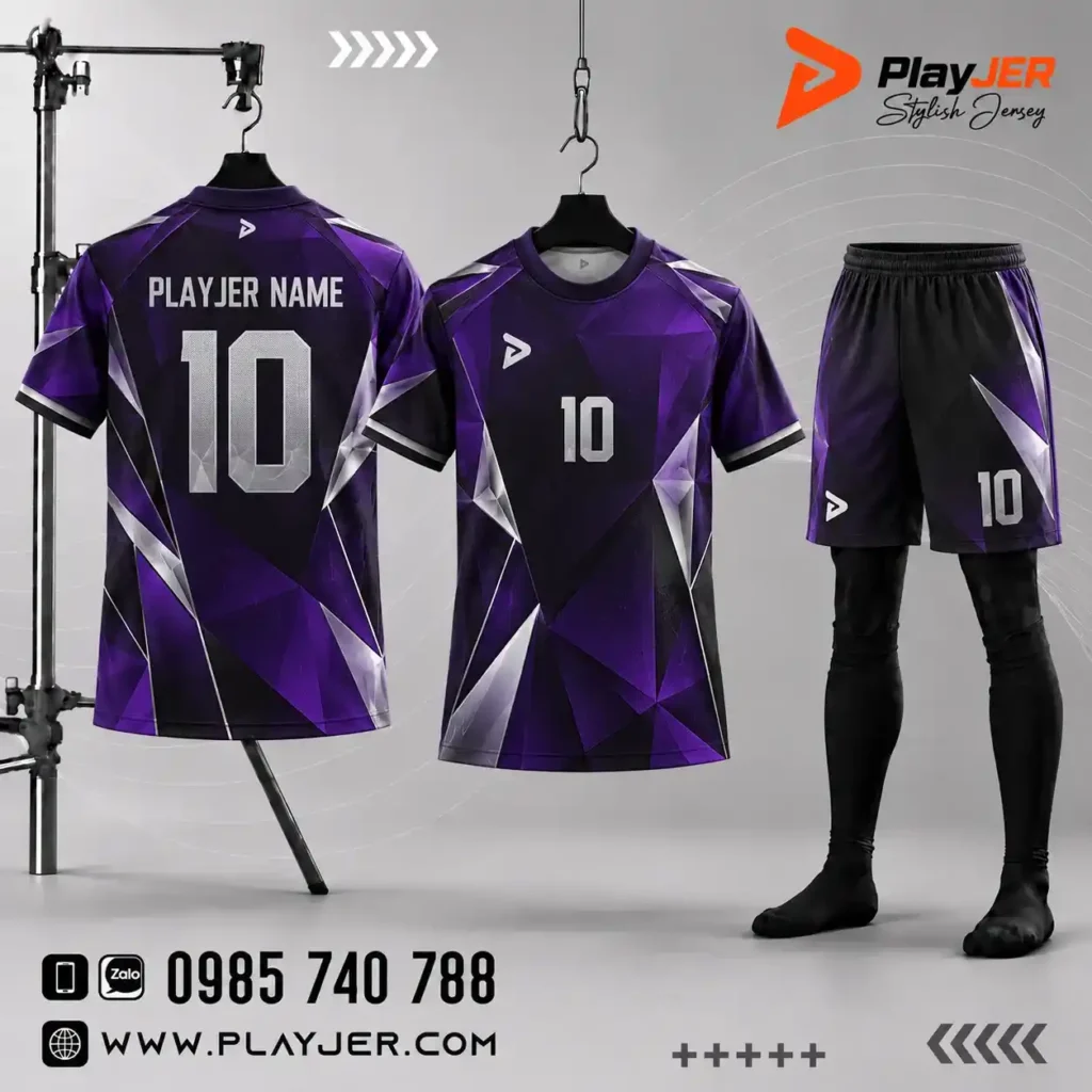 Áo bóng đá thiết kế Purple Crystal | PLAYJER