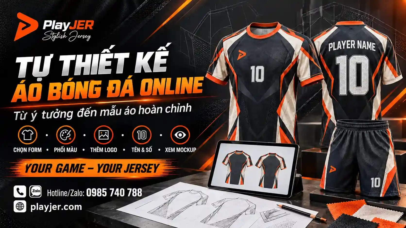 Tự thiết kế áo bóng đá online: Từ bản mô tả đến mẫu áo hoàn chỉnh